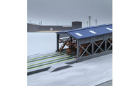 N Building Kit Bi-Color-Color Process N Train Maintenance Shed DIY Assembly 3D Printed Railway Maintenance Facility for Hobbyists