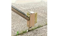 Heavy Duty Steel Bristles Wire Weeding Brush Head Clear Paver Algae Remover Multifunctional Pavement Crack Weeder 2-in-1 Design for Garden Paths, Driveway