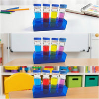 Acrylic Testing Tube Organizer with Lids Transparent Testing Tube Organizer with Tubes High Clearness Holder for Teachers
