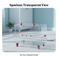 Large Space Transparent Hamster Villa Chewresistant Transparent Hamster House Spacious Interior Rodent Habitat Easy to Clean for Children, Indoor, Bedroom, Kids' Room, Home