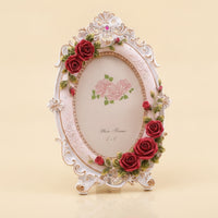 Frame with Rose Embellishments Decorative Picture Frame with Stand Standing