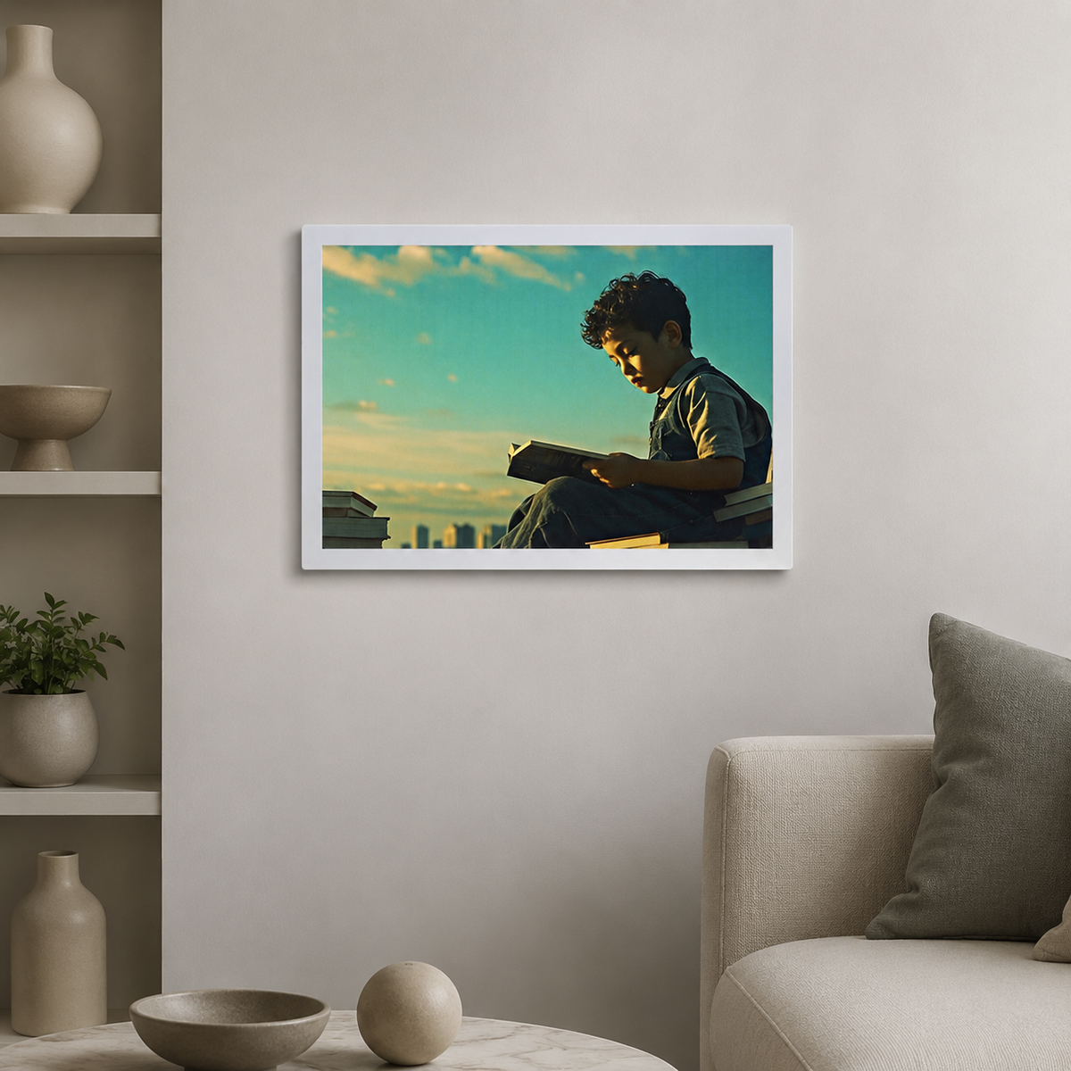 Magnetic Frame Display, Stylish Photo Frame, Gold, A4 Size, Compatible with Refrigerators & Lockers, PVC, Modern