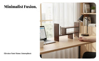 Multi-Level Bookstand long-lasting Multi-Cubby Desk Hutch Stable Design for Dormitory