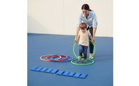 Develops Physical Skills Sensory Integration Training Rings Improves Balance & Coordination Plastic Agility Hoops Set Indoor & Outdoor Use