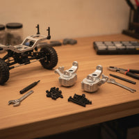 2 Pieces 1/10 front steering cup CNC-Machined with Screws Hardware for Trail Rig