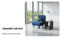 Foldable Design Single Fold-unfold Bed Space-Saving Sleeper Sofa Multi-Functional transformable Seating sturdy Construction for Apartment Dwellers, Homeowners, Office Workers, Small Spaces, Living Room, Bedroom