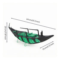Decorative Boat Sculpture Open Frame Metal Boat Sculpture Cast Construction Home Decor for Lobby