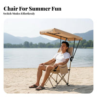 Protection Outdoor Moon Chair Easy Setup Portable Sunshade Chair Ergonomic Design Stable Frame for Fishers, Beachgoers, Sports Spectators, Fishing, Picnic, Backyard, Tailgating