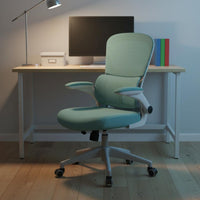 Adjustable Height Ergonomic Office Chair High-Density Foam Cushion Ergonomic Mesh Office Chair Rocking Function Space-Saving for Students, Teens, Conference Room