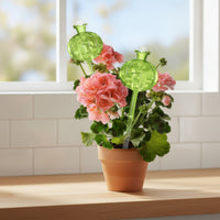 4 Pieces Self-Watering Globe with Stopper Translucent Glass Watering Globe Indoor for Vacationers, Busy Professionals, Potted Plants, Office
