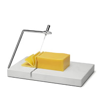 Stainless Steel Ham Slicer Non Surface Wire Cheese Cutter Includes 5 Replacement Wires Cheese Slicing Board for Restaurants, Home Bar