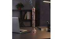 Vertical Scent Vessel Burner Carved Alloy Scent Vessel Burner Cylindrical Decor for Tea Room