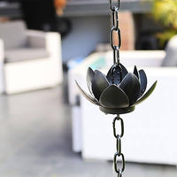 Floral Rain Chain Rust-Resistant Decorative Drainage Chain Elegant Design Garden Decor for Patio, Outdoor