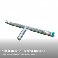 Dense Bristles Curved Edge Pool Brush Pole Connector Aluminum Pool Brush