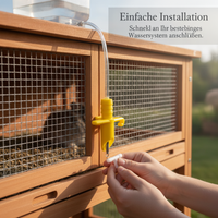 Automatic Rabbit Water Nipple Drinker for Cages, Plastic Steel Duckbill Waterer