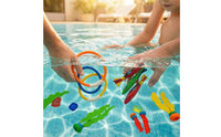 19 Pieces Pool Diving Rings Easy to Easy to See Diving Rings Upright Toy Seaweed for Kids, Beginners