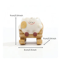 Cute Planter with Rocking Chair Base Whimsical Rocking Chair Planter Playful Succulent Pot Happy for Office, Shelf