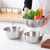 Stainless Steel Mixing Bowl with Lid, Round Steel Mixing Basin for Salad Prep, Modern Minimalist Style Kitchen Storage for Adults and Chefs