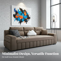 Multifunctional Sofa Bed Multi-Functional Design Textile Folding Sofa Space Saving Pull out Couch Bed for Homeowners, Young Adults, Home Office