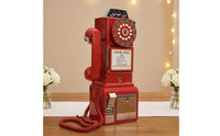 Retro Design Vintage Audio Message Recorder Coiled Cord Rotary Phone Recorder Glossy Rotary Telephone Decorative