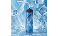 Ice Hockey Bottle Black Ribbed Cap Hockey Water Bottle Tall Narrow Shape Easy Drinking for Athletes