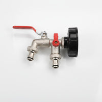 Tank Drain Adapter   Tote Faucet Adapter Leak-Resistant Double Outlet Tank for Farm, Garden