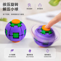 Colorful Stress Relief Toy Ball with Press and Spin Dual Modes