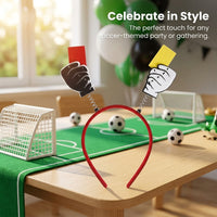 Soccer Headband for Sports Themed Party Decoration, Geometric Pattern Costume for Stadium Cheering, Supporters Accessory Headwear