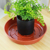 Plant Saucers and Round Tray Set, Drip Tray with Drainage Grooves, Plant Trays for Indoor Plant Saucer and Outdoor Plants Floor