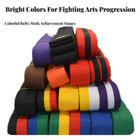 Double-Layer Core Taekwondo Belt Long-Lasting Judo Belt Reinforced Stitching for Adults, Advanced Practitioners, Training, Practice Sessions