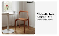 Nordic Design Armless Side Chair Stackable Design Molded Backrest Stool Space-Saving Stacking Seat Thickened Build for Facility Managers, Business Owners, Dining Room, Banquet Hall, Office, Lobby