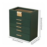Multi-Layer Jewelry Organizer Rectangular Drawer Jewelry Box Flat Dresser Surface Storage