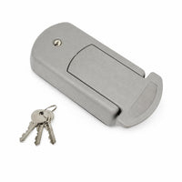 Industrial Door Handle Lock Assembly Rectangular Keyed Door Lock Flush Cover Rounded Edges
