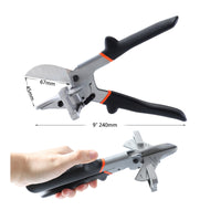 Adjustable Trim Cutter with Angle Guide Accurate Miter Shears Comfortable Grip Multi Angle Cutter Precision for Diyers, Carpenters, Electricians, Home Improvement, Woodworking, Workshop