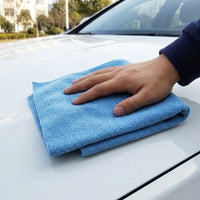 Absorbent Microfiber Microfibre Cloth and Car Drying Towel, 40x40 cm Microfibre Cloth with Heat-Cut Edges, Dry Use Polishing and Buffing Cloth