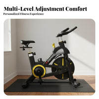 Adjustable Resistance Exercise Bike Silent Operation Indoor Cycling Bike 7.0KG Heavy Flywheel Fitness Equipment Compact Design