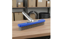 10 Inch Pool Brush Stain Removal Aluminum Back Scrub Brush Easy to Maneuver