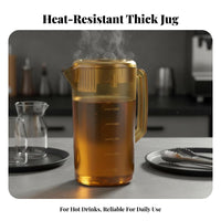 Large Capacity Jug Thickened Body Large Capacity Beverage Jug Food-Grade PC Material Pitcher with Lid for Restaurants, Cafes, Catering