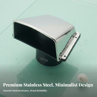 Stainless Steel Boat Cowl Vent Intake Exhaust Cowl Ventilation Unit Boat Clamshell Ventilation Unit Waterproof for RVs