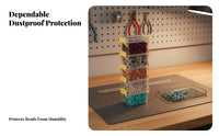 24-Compartment Bead Case Transparent Design Organizer Box Multicompartment for Desktop
