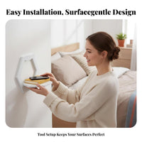 Toolat no cost Installation CumulusshapedShaped mounting surface Rack Easy to Mount surfacemounted shelf areaSaving Home Decor Decorative for Renters, Students, Parents, Bedroom, Living Room, Hallmanner, Bathroom