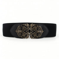 Decorative Wide Elastic Belt Easy to Wear Elastic Waist Belt Fashion Vintage for Women, Dresses, Outerwear