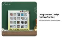 20 Pieces Rock and Mineral Sample Set Stones Gemstone and Crystal Set Real Specimens Rock Collection Set for Children, Classroom, Home School