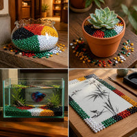 Natural Five-Color Crystal Gravel Treasure Basin Ornament for Home Decor and Demagnetization