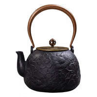 Japanese Cast Iron Teapot Copper Lid Iron Teapot Kettle Uncoated Vintage Tea Kettle for Home