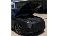 3 Pieces Wheel Well Protection Mat Black Front Wheel Well Mat Car Accessory Rounded Corners Glossy Finish for Garage