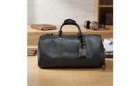 Leather Duffel Bag Sturdy Travel Duffel Bag Luggage Structured Cylindrical for Travelers, Weekend Getaways, Business Trips