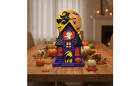 Lighted Haunted House Spooky Lighted Blow Form Decoration Festive for Entryway