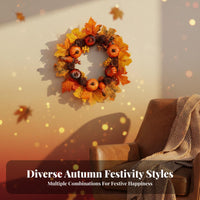 Autumn foliage and Pumpkin festive chain Festive Design Decorative string Bendable