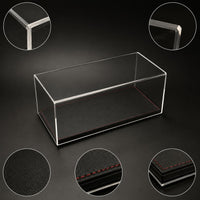 1:18 Scale Model Car Acrylic Display Case with Leather Base Dustproof Cover